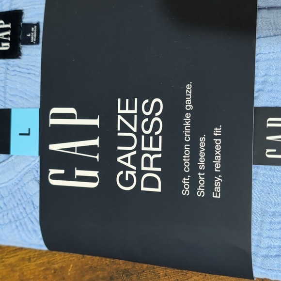 GAP Light Blue Gauze Dress Size Small - Picture 3 of 6